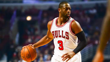 Oct 29, 2016; Chicago, IL, USA; Chicago Bulls guard Dwyane Wade (3) controls the ball during the first half against the Indiana Pacers at United Center. Mandatory Credit: Jeffrey Becker-USA TODAY Sports