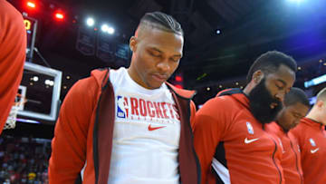 Houston Rockets Russell Westbrook James Harden (Photo by Bill Baptist/NBAE via Getty Images)