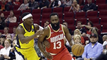 James Harden #13 of the Houston Rockets (Photo by Bob Levey/Getty Images)