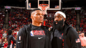 Houston Rockets James Harden Russell Westbrook (Photo by Bill Baptist/NBAE via Getty Images)