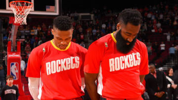 Houston Rockets Russell Westbrook James Harden (Photo by Bill Baptist/NBAE via Getty Images)
