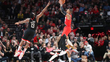 Damian Lillard James Harden (Photo by Abbie Parr/Getty Images)