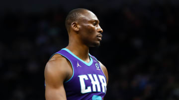 Bismack Biyombo #8 of the Charlotte Hornets (Photo by David Berding/Getty Images)