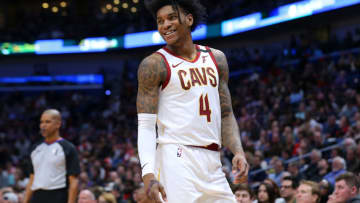 NEW ORLEANS, LOUISIANA - FEBRUARY 28: Kevin Porter Jr. #4 of the Cleveland Cavaliers reacts against the New Orleans Pelicans during the second half at the Smoothie King Center on February 28, 2020 in New Orleans, Louisiana. NOTE TO USER: User expressly acknowledges and agrees that, by downloading and or using this Photograph, user is consenting to the terms and conditions of the Getty Images License Agreement. (Photo by Jonathan Bachman/Getty Images)