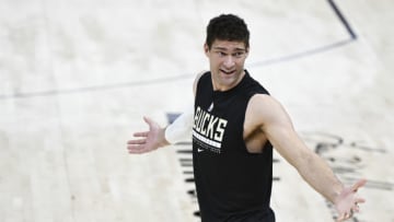 Brook Lopez #11 of the Milwaukee Bucks (Photo by Alex Goodlett/Getty Images)