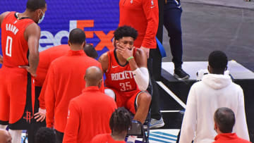 Christian Wood #35 of the Houston Rockets (Photo by Justin Ford/Getty Images)