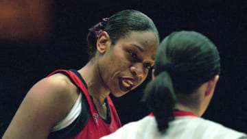 Tina Thompson #7 of the Houston Comets (Mandatory Credit: Kellie Landis /Allsport)