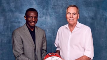 LOS ANGELES, CA - FEBRUARY 16: Head Coach Mike D'Antoni of the Houston Rockets and Dwayne Casey of the Toronto Raptors poses for portraits during the NBAE Circuit as part of 2018 NBA All-Star Weekend on February 16, 2018 at the JW Marriott in Los Angeles, California. NOTE TO USER: User expressly acknowledges and agrees that, by downloading and/or using this photograph, user is consenting to the terms and conditions of the Getty Images License Agreement. Mandatory Copyright Notice: Copyright 2018 NBAE (Photo by Jennifer Pottheiser/NBAE via Getty Images)