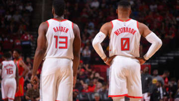 Houston Rockets Russell Westbrook James Harden (Photo by Bill Baptist/NBAE via Getty Images)