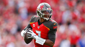 TAMPA, FLORIDA - DECEMBER 29: Jameis Winston #3 of the Tampa Bay Buccaneers in action against the Atlanta Falcons at Raymond James Stadium on December 29, 2019 in Tampa, Florida. (Photo by Michael Reaves/Getty Images)