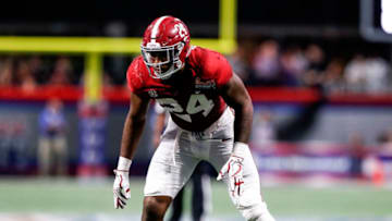 ATLANTA, GA - SEPTEMBER 02: Linebacker Terrell Lewis #24 of the #1 ranked Alabama Crimson Tide playing against the #3 ranked Florida State Seminoles during the Chick-fil-A Kickoff Game at Mercedes-Benz Stadium on September 2, 2017 in Atlanta, Georgia. Alabama defeated Florida State 24 to 7. (Photo by Don Juan Moore/Getty Images)