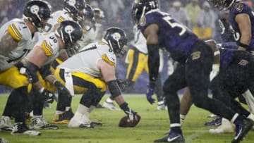 B.J. Finney #67 of the Pittsburgh Steelers . (Photo by Scott Taetsch/Getty Images)
