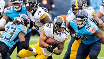 James Conner #30 of the Pittsburgh Steelers. (Photo by Wesley Hitt/Getty Images)