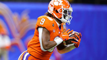Travis Etienne #9 of the Clemson Tigers. (Photo by Kevin C. Cox/Getty Images)
