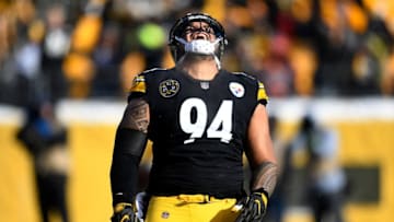 Tyson Alualu #94 of the Pittsburgh Steelers. (Photo by Joe Sargent/Getty Images)