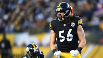 PITTSBURGH, PA - DECEMBER 30: Anthony Chickillo #56 of the Pittsburgh Steelers reacts after a sack in the first quarter during the game against the Cincinnati Bengals at Heinz Field on December 30, 2018 in Pittsburgh, Pennsylvania. (Photo by Joe Sargent/Getty Images)