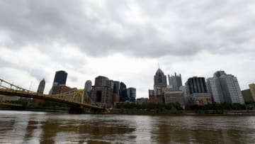PITTSBURGH, PA - JUNE 02: A view of the Pittsburgh skyline before the game between the Pittsburgh Pirates and the Milwaukee Brewers at PNC Park on June 2, 2019 in Pittsburgh, Pennsylvania. (Photo by G Fiume/Getty Images)