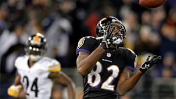 Torrey Smith #82 of the Baltimore Ravens (Photo by Patrick Smith/Getty Images)
