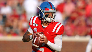 Matt Corral #2 of the Mississippi Rebels. (Photo by Jonathan Bachman/Getty Images)