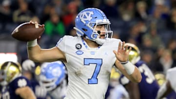 Sam Howell #7 of the North Carolina Tar Heels. (Photo by Justin Casterline/Getty Images)
