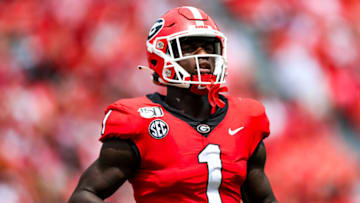 George Pickens #1 of the Georgia Bulldogs. (Photo by Carmen Mandato/Getty Images)