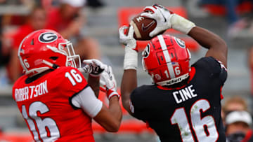 Defensive back Lewis Cine #16 of the Georgia Bulldogs. (Photo by Todd Kirkland/Getty Images)
