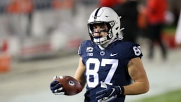 Penn State Nittany Lions tight end Pat Freiermuth (87). Mandatory Credit: Matthew OHaren-USA TODAY Sports