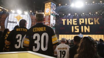 Pittsburgh Steelers make their selection in the first round of the 2018 NFL Draft. Mandatory Credit: Tim Heitman-USA TODAY Sports
