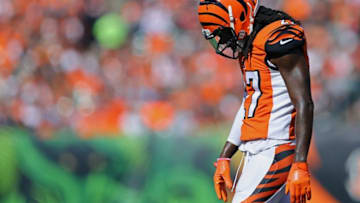 Oct 23, 2016; Cincinnati, OH, USA; Cincinnati Bengals cornerback Dre Kirkpatrick (27) against the Cleveland Browns at Paul Brown Stadium. The Bengals won 31-17. Mandatory Credit: Aaron Doster-USA TODAY Sports