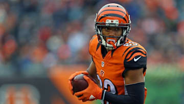 Dec 4, 2016; Cincinnati, OH, USA; Cincinnati Bengals wide receiver Tyler Boyd (83) makes a catch against the Philadelphia Eagles in the first half at Paul Brown Stadium. Mandatory Credit: Aaron Doster-USA TODAY Sports