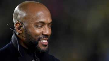 GREEN BAY, WISCONSIN - OCTOBER 14: ESPN analyst Louis Riddick looks on before the game between the Green Bay Packers and the Detroit Lions at Lambeau Field on October 14, 2019 in Green Bay, Wisconsin. (Photo by Stacy Revere/Getty Images)