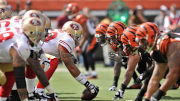 CINCINNATI, OH - SEPTEMBER 25: The San Francisco 49ers square off against the Cincinnati Bengals at Paul Brown Stadium on September 25, 2011 in Cincinnati, Ohio. (Photo by Jamie Sabau/Getty Images)
