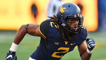 MORGANTOWN, WV - OCTOBER 22: Ka'Raun White #2 of the West Virginia Mountaineers in action during the game against the TCU Horned Frogs at Mountaineer Field on October 22, 2016 in Morgantown, West Virginia. (Photo by Joe Sargent/Getty Images)