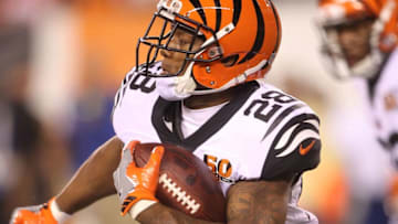 CINCINNATI, OH - SEPTEMBER 14: Joe Mixon #28 of the Cincinnati Bengals runs with the ball against the Houston Texans during the first half at Paul Brown Stadium on September 14, 2017 in Cincinnati, Ohio. (Photo by John Grieshop/Getty Images)