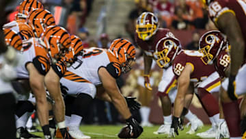 Cincinnati Bengals offensive line (Photo by Scott Taetsch/Getty Images)