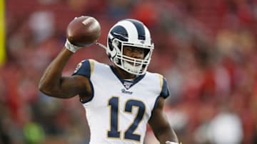 SANTA CLARA, CALIFORNIA - DECEMBER 21: Brandin Cooks #12 of the Los Angeles Rams warms up before the game against the San Francisco 49ers at Levi's Stadium on December 21, 2019 in Santa Clara, California. (Photo by Lachlan Cunningham/Getty Images)