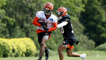 Ja'Marr Chase #1 and Jessie Bates III #30 of the Cincinnati Bengals (Photo by Dylan Buell/Getty Images)