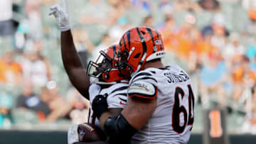 Jacques Patrick #31 and Keaton Sutherland #64 of the Cincinnati Bengals (Photo by Dylan Buell/Getty Images)