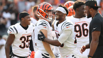 Evan McPherson #2 and Eli Apple #20 of the Cincinnati Bengals (Photo by Andy Lyons/Getty Images)