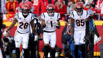 Ja'Marr Chase, Cincinnati Bengals, Joe Mixon, Tee Higgins (Photo by Jamie Squire/Getty Images)