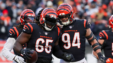Larry Ogunjobi #65 and Sam Hubbard #94 of the Cincinnati Bengals. (Photo by Dylan Buell/Getty Images)