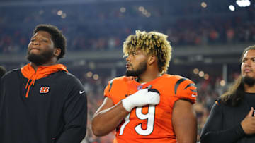 Jackson Carman, Bengals. (Photo by Cooper Neill/Getty Images)