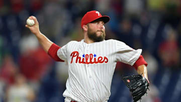 Tommy Hunter #96 of the Philadelphia Phillies (Photo by Drew Hallowell/Getty Images)