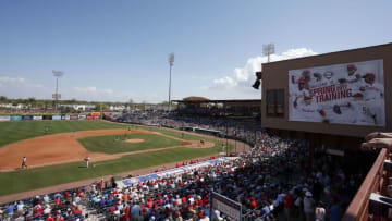SARASOTA, FL- MARCH 09: A general view of Spectrum Field during the game between the Philadelphia Phillies and the Toronto Blue Jays on March 9, 2017 at Spectrum Field in Clearwater, Florida. (Photo by Justin K. Aller/Getty Images)