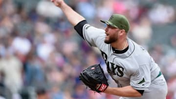 MINNEAPOLIS, MN - MAY 27: Tommy Hunter #49 of the Tampa Bay Rays delivers a pitch against the Minnesota Twins during the eighth inning of the game on May 27, 2017 at Target Field in Minneapolis, Minnesota. The Twins defeated the Rays 5-3. (Photo by Hannah Foslien/Getty Images)