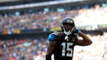 LONDON, ENGLAND - OCTOBER 02: Allen Robinson of Jacksonville celebrates after scoring a touchdown during the NFL International Series match between Indianapolis Colts and Jacksonville Jaguars at Wembley Stadium on October 2, 2016 in London, England. (Photo by Ben Hoskins/Getty Images)