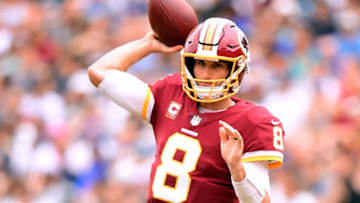 LOS ANGELES, CA - SEPTEMBER 17: Kirk Cousins #8 of the Washington Redskins passes during the game against the Los Angeles Rams at Los Angeles Memorial Coliseum on September 17, 2017 in Los Angeles, California. (Photo by Harry How/Getty Images)