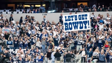 Nov 24, 2016; Arlington, TX, USA; A view of the Dallas Cowboys fans and their mascot Rowdy before the game between the Dallas Cowboys and the Washington Redskins at AT&T Stadium. The Cowboys defeat the Redskins 31-26. Mandatory Credit: Jerome Miron-USA TODAY Sports