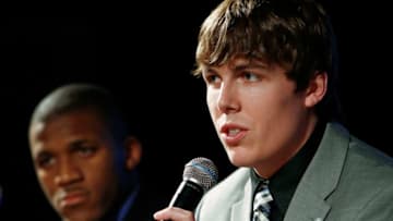 NEW YORK - DECEMBER 11: 2010 Heisman Trophy candidate Kellen Moore of the Boise State University Broncos speaks at a press conference at The New York Marriott Marquis on December 11, 2010 in New York City. (Photo by Jeff Zelevansky/Getty Images)