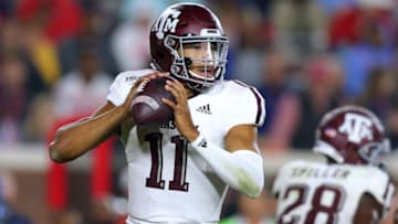 Kellen Mond #11 of the Texas A&M Aggies (Photo by Jonathan Bachman/Getty Images)